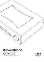 Cambridge Audio CXA 60-80 - Owners manual Reference 